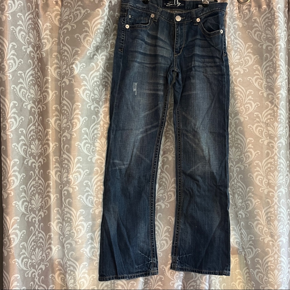Seven7 Men's Dark Blue Bootcut Jeans